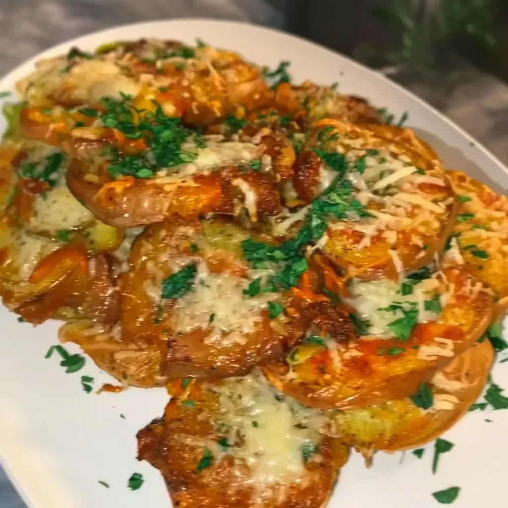 Crispy Garlic Smashed Yukon Gold Potatoes image