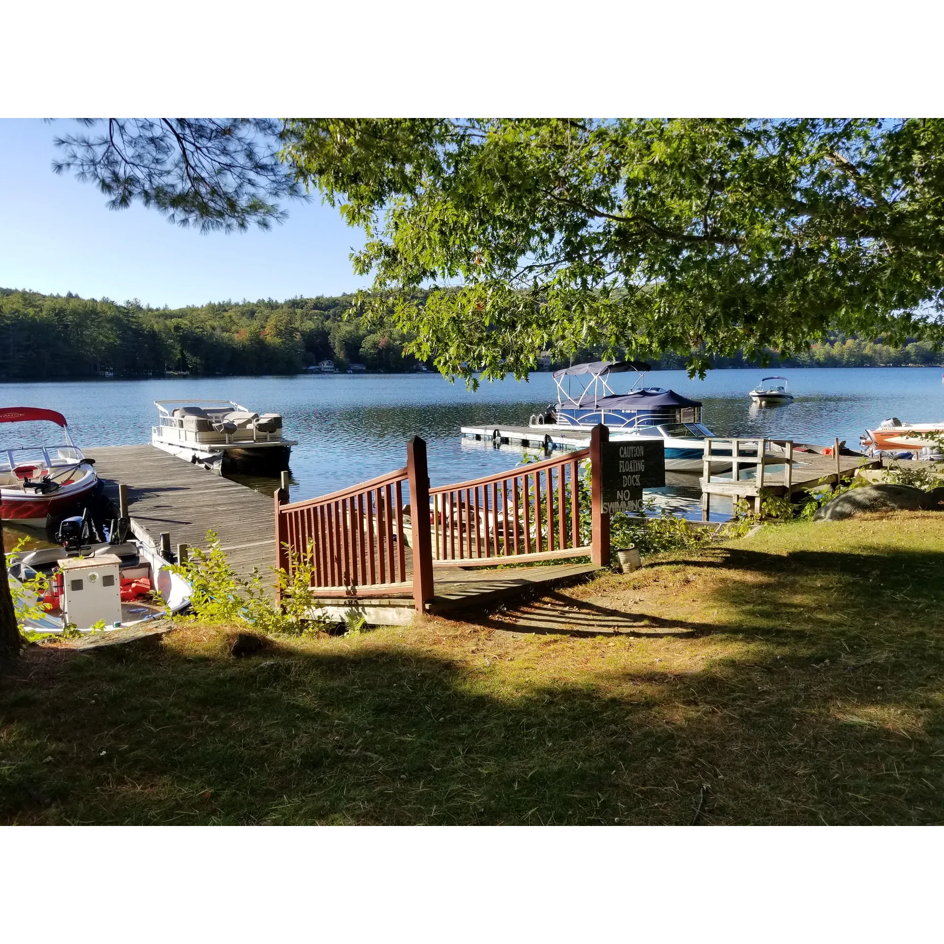 Swanzey Lake Camping Area is a cherished destination for camping enthusiasts seeking a peaceful retreat amidst a scenic lakeside setting. With its prime location, the campground provides an idyllic mix of outdoor recreation and relaxation. The beach area, a highlight for many visitors, is meticulously maintained and offers a sandy stretch perfect for sunbathing, swimming, and an array of water activities. Guests can bask in the beauty of Swanzey Lake and engage in exciting contests, boat races, and party boat tours that showcase the stunning surroundings.

The campground boasts spacious wooded lots that cater to the needs of all campers, from those arriving with tents to RVs requiring full hookups. For those looking for a more permanent setup, charming cottages are available for rent, offering a comfortable and convenient lakeside stay. The area is perfectly suited for group gatherings, with some sites accommodating multiple families, providing both water and electric connections to enhance the camping experience.

A family-owned and operated venture, Swanzey Lake Camping Area exudes a warm, casual atmosphere that makes guests feel right at home. The sense of community is palpable, with a family-friendly environment ensuring an enjoyable visit for all ages. The nearby playground adds to the appeal for those with children, while the well-situated docks invite fishing enthusiasts to cast their lines in the hopes of a memorable catch.

The onsite camp store is a trove of treasures, offering a quirky blend of supplies, souvenirs, and delectable ice cream treats. Although open during specific hours, it provides a convenient stop for campers in need of essentials or a sweet indulgence. The walk to the lake is a brief journey, rewarding visitors with the serene sights and sounds of nature.

Swanzey Lake Camping Area is also a fantastic starting point for those wishing to explore the local area. With shopping, dining, and adventure opportunities a short drive away, guests can easily access a variety of experiences to complement their lakeside getaway.

Overall, the Campground presents a laid-back, engaging, and picturesque location to create lasting memories with friends and family. Whether you're looking to participate in lakeside fun or simply unwind in the serenity of nature, Swanzey Lake Camping Area is a beloved destination that calls to campers time and again. Description by ChatGPT.