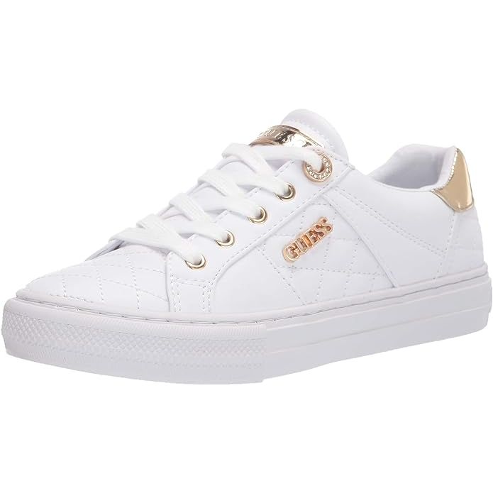 The GUESS Women's Loven Sneaker is a stylish and versatile option for everyday wear. Made from a combination of textile and synthetic materials, these sneakers are durable and comfortable. The slip-on design makes them easy to put on and take off, while the padded insole provides cushioning and support.