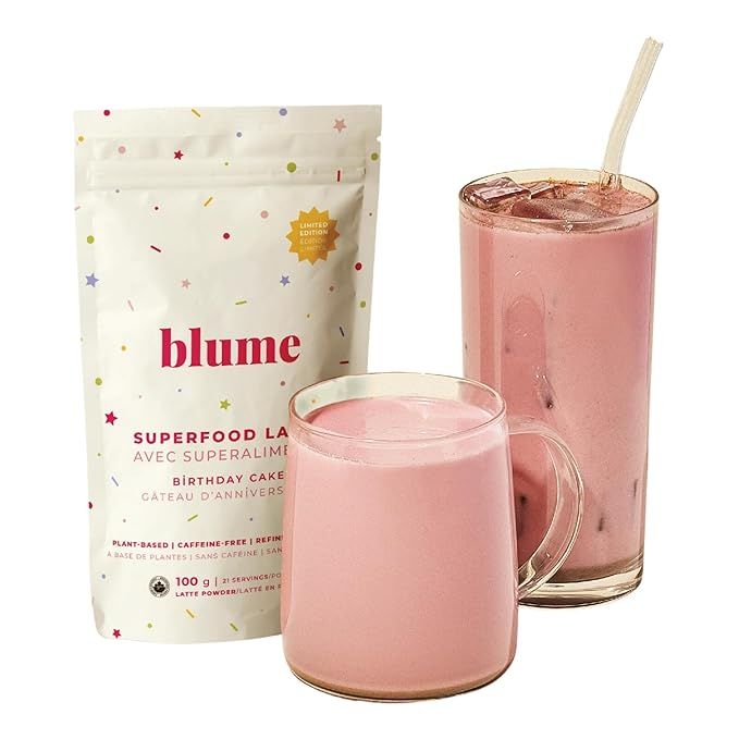 Blume Birthday Cake Latte Powder is a vegan and gluten-free beverage mix that is perfect for adding a festive twist to your favorite drinks and baked goods. The powder contains maca, beetroot, cinnamon, and coconut milk to provide a rich and indulgent flavor profile that mimics the taste of birthday cake.