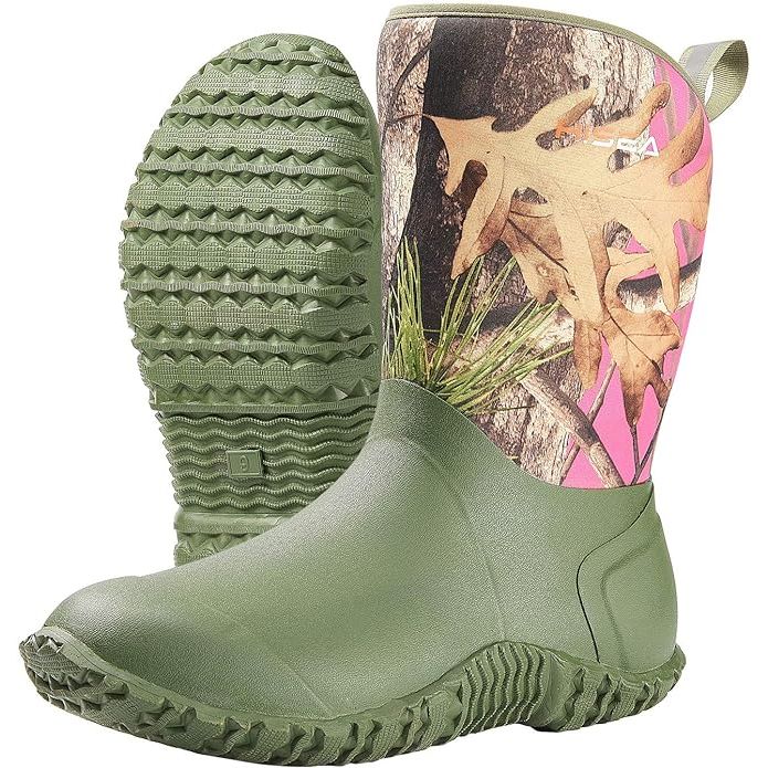 HISEA Women's Rubber Garden Boots are versatile and durable footwear designed for outdoor activities like gardening and yard work. Made of premium rubber material, these boots are waterproof and insulated, providing protection and comfort in wet and cold conditions.