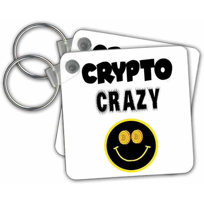 The 3dRose Key Chain Funny Bitcoin Digital Currency features a humorous design with a cartoon critter holding a Bitcoin symbol. This key chain is a great way to show off your love for cryptocurrency and add a touch of fun to your everyday accessories. The design is printed on a durable acrylic key chain that is both lightweight and sturdy.