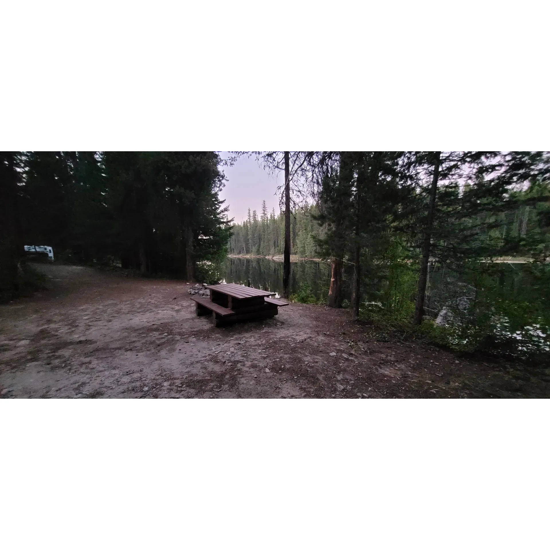 Hoodoo Lake Recreation Site offers an idyllic outdoor adventure with its pristine lake and scenic surroundings. The journey to this hidden gem is part of the experience, with good access in the summer months, though visitors looking for a smooth trip are recommended to come with an all-wheel drive or four-wheel drive vehicle. Embrace the call of the wild at this charming site, where the intimacy of nature comes alive with just two picnic tables and a select number of camping spots available, ensuring a peaceful, uncrowded atmosphere.

Here, you'll find yourself immersed in the serene beauty of the outdoors, where the crystal-clear waters of Hoodoo Lake beckon for days spent fishing, kayaking, or simply relaxing by the water's edge. The limited yet inviting campground space allows for a cozy, community feel, perfect for making new friends or enjoying the tranquility of nature.

Adventure and wildlife enthusiasts will appreciate the opportunity to become truly 'bear aware' in this natural habitat. With the presence of wildlife, visitors are given the rare chance to coexist with nature, while respecting the local fauna and abiding by guidelines to keep the area safe and undisturbed.

Whether you're seeking a quiet retreat or a basecamp for your nature explorations, Hoodoo Lake Recreation Site promises a memorable and picturesque escape into the great outdoors. Description by ChatGPT.