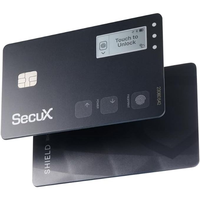 Introducing the SecuX Shield, a compact and convenient hardware wallet that brings power and security to the palm of your hand. With a credit card-sized design, this wallet combines portability and convenience, making it easy to access and protect your assets on the go.