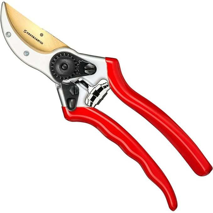 The Haus & Garten ClassicPRO 8.5" Professional Premium Titanium Bypass Pruning Shears are a versatile and reliable tool for gardeners. These pruning shears can be used for a variety of tasks such as pruning, trimming, and shaping plants in your garden.