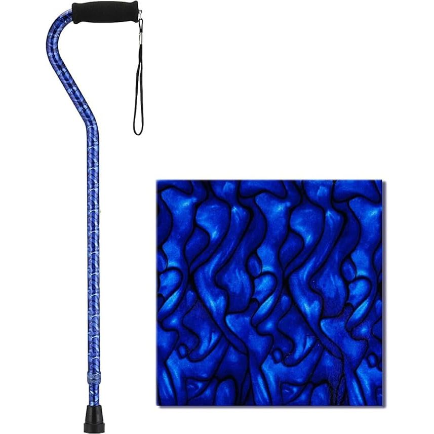 The NOVA Designer Walking Cane with Offset Handle is a lightweight and adjustable walking stick designed for those who require extra support while walking. The offset handle is ergonomically designed to provide maximum comfort and stability, making it ideal for individuals with mobility issues or those recovering from injuries.