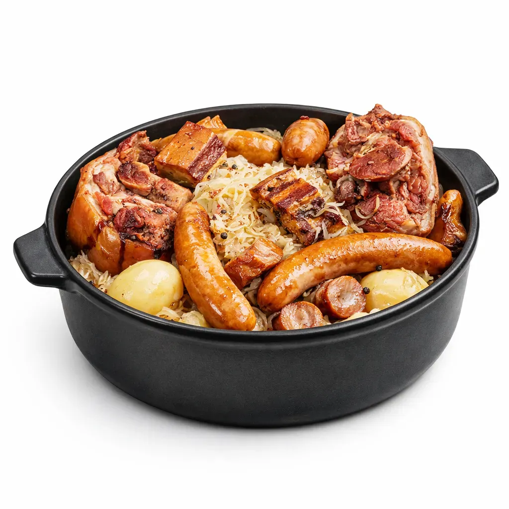 Experience the classic flavors of Alsace with a twist—beer! This recipe transforms the traditional comfort dish by adding the rich, full-bodied taste of beer, resulting in a uniquely delicious meal.