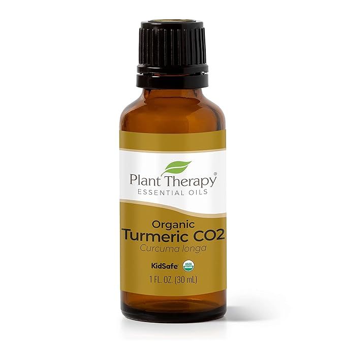 Plant Therapy's USDA Certified Organic Turmeric CO2 Essential Oil is derived from the roots of the turmeric plant through a supercritical CO2 extraction method. This process ensures that the oil retains all of its natural therapeutic properties without any chemical solvents or additives.