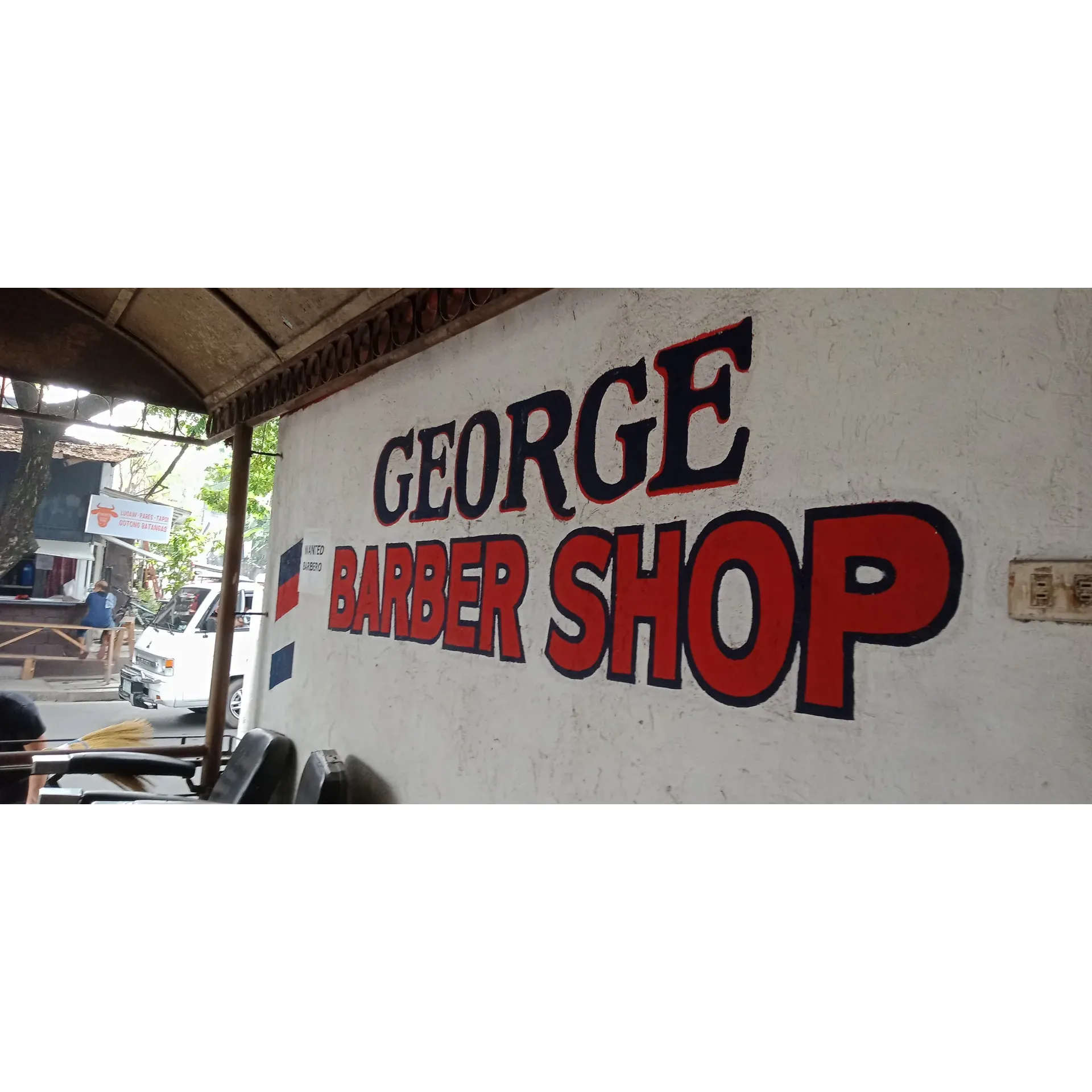 George Barber Shop has become a local favorite for those seeking a blend of quality and value in their grooming experience. Located conveniently on the road to Soldiers Hills 2, this barber shop offers exceptional haircuts at an impressively affordable rate of just Php50.00. Its reputation for excellent service at a modest price has garnered a steady stream of loyal patrons eager to experience a haircut that consistently exceeds expectations.

Boasting a trio of experienced and skillful barbers, the shop meets the needs of its expanding clientele with expertise and efficiency. The team's proficiency ensures that even when the shop is bustling with activity, waiting times remain surprisingly short — a testament to their ability to manage the crowd without compromising on the quality of their craft. Clients can look forward to a welcoming atmosphere and a satisfying haircut, making George Barber Shop a sought-after destination for top-notch barbering services. Description by ChatGPT.