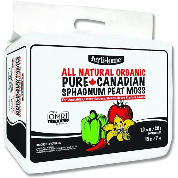 Fertilome 020062 1 cu. ft. Compressed Peat Moss is a natural soil amendment made from decomposed plant material, primarily sphagnum moss, that helps improve soil structure and fertility. This compressed peat moss is lightweight and easy to handle, making it convenient to use in gardening and landscaping projects.