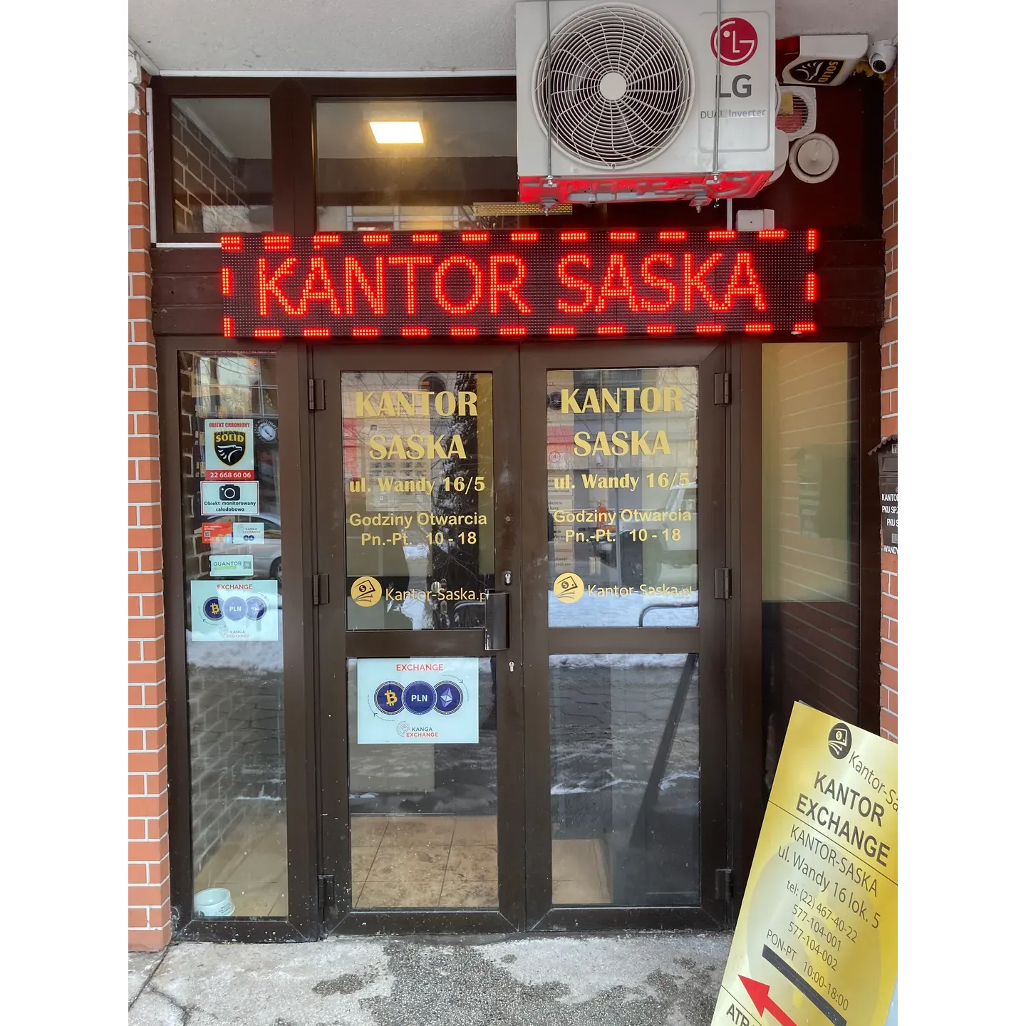 Kantor Saska is a distinctive currency exchange outlet that has established its presence as a noteworthy financial services provider in the heart of the town. With its fast and responsive service, Kantor Saska has garnered positive attention from many within the community, earning strong recommendations from satisfied customers who rate the service as top-notch.

Clients appreciate the efficiency and professionalism exhibited by Kantor Saska's friendly team, which is seen as both dedicated and respectful towards the patrons. The location, reminiscent of a bygone era, offers a unique, nostalgic atmosphere paired with the practicality of handling large cash transactions that may be challenging to accommodate elsewhere without prior arrangements.

Highly regarded for its commitment to customer satisfaction, Kantor Saska stands out with its readiness to meet clients' diverse needs, whether it's traditional currency exchange or navigating newer financial realms like cryptocurrency, albeit with the necessary technological requirements.

With commendable exchange rates, Kantor Saska's service continues to be recognized as exemplary, garnering admiration and loyalty among those who value professionalism, reliability, and the personal touch of a more intimate customer service experience. The presence of security ensures a safe and secure environment for all financial dealings, enhancing the customer’s confidence while transacting.

Kantor Saska remains a preferred choice for many when it comes to currency exchange services, striving to provide an honest and proficient service experience with every visit. Description by ChatGPT.