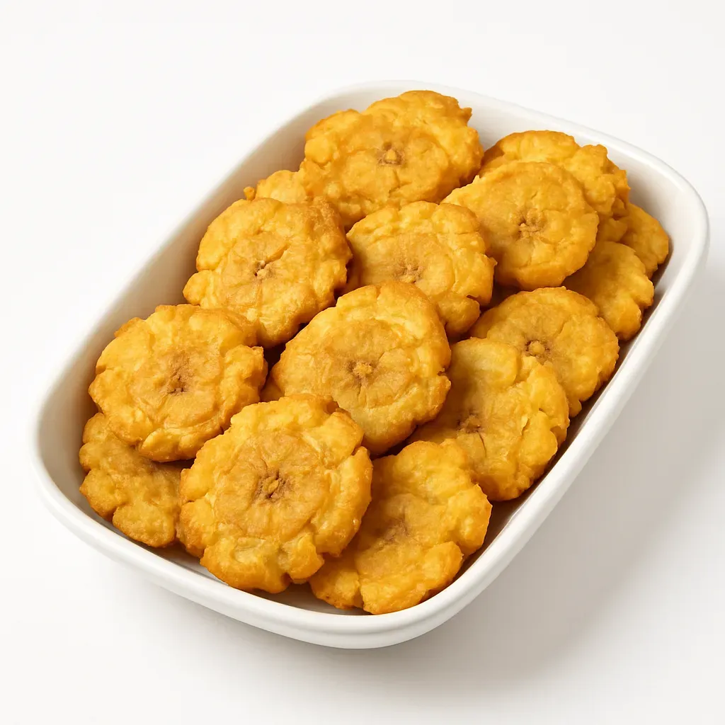 Crispy on the outside and tender inside, tostones are a beloved Puerto Rican side dish that pairs well with almost any main course. This recipe includes an optional garlic water dip for added flavor.
