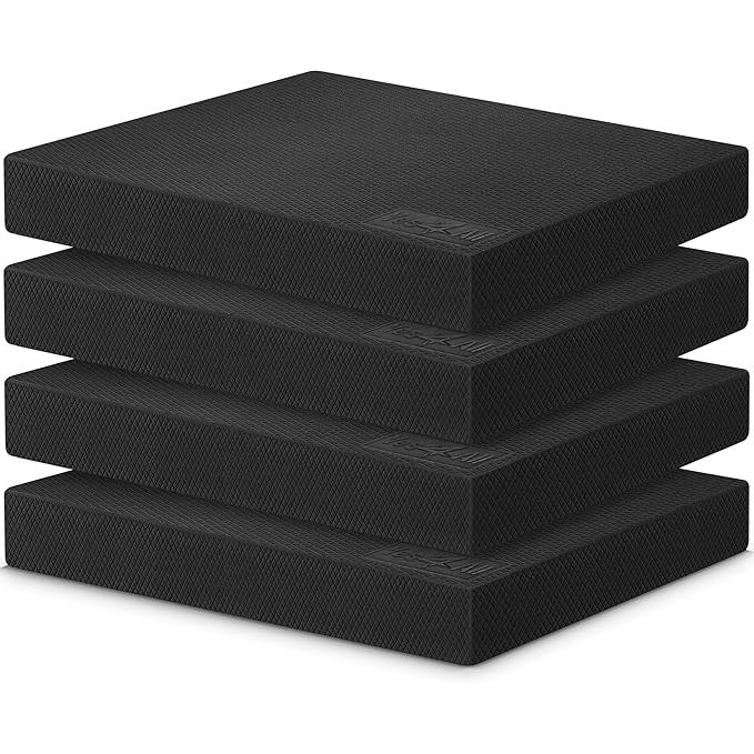 The Yes4All Large Foam Balance Pad is a versatile exercise accessory primarily designed to enhance stability, balance, and strength during workouts. Constructed from high-density foam, the pad measures around 19 x 15 inches and comes in a thickness of approximately 2.5 inches, which offers a comfortable cushioned surface.