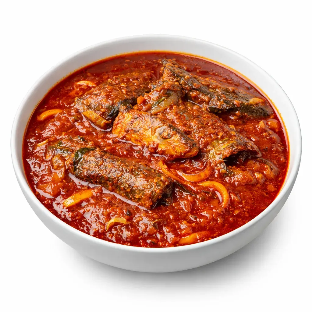 A rich and flavorful fish stew from Ghana's Fante people, showcasing coastal ingredients and traditional cooking methods.