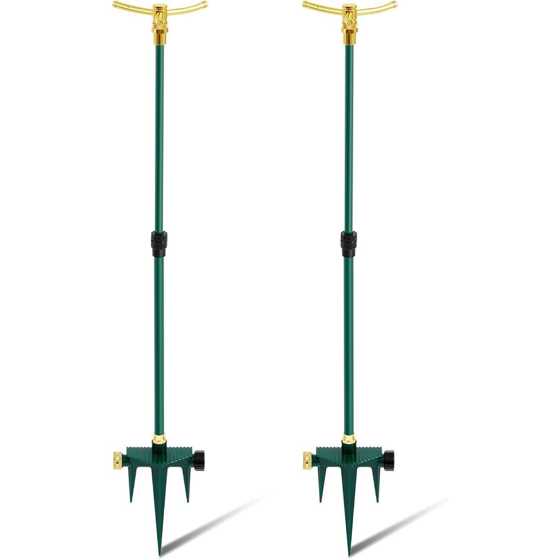 The 2 Pack 3 Arm Garden Sprinkler is a practical solution for efficiently watering your lawn or garden. This sprinkler is equipped with three rotating arms that cover a 360° area, ensuring even water distribution to your plants. It is designed to sprinkle water to high-rise lawns or large areas, making it ideal for gardens of all sizes.