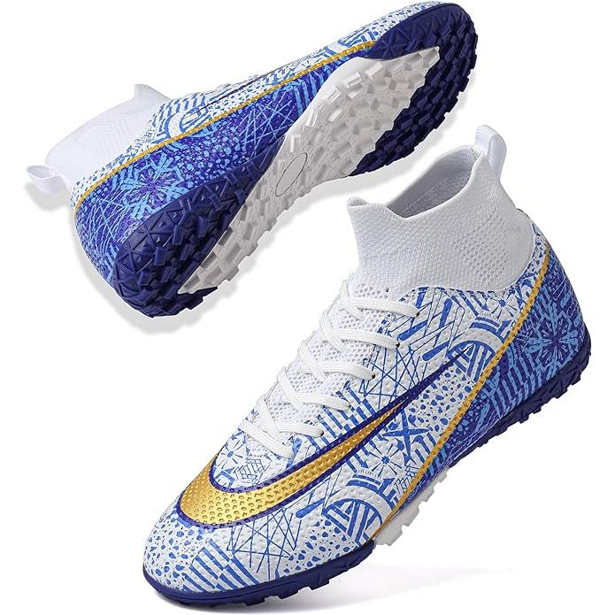 Soccer cleats are specialized shoes designed specifically for playing soccer. They provide players with the necessary traction and stability to perform well on the field. Men's soccer cleats are typically larger and wider to accommodate the larger feet of men.