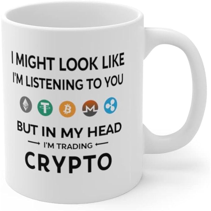 The Funny Cryptocurrency Lover Gift Coffee Mug is the perfect present for anyone who is passionate about cryptocurrency, particularly Bitcoin. This 11 oz ceramic mug features a sleek white design, making it a stylish addition to any coffee lover's collection.