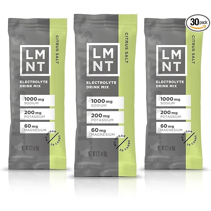 LMNT Zero Sugar Electrolytes - Citrus Salt is a drink mix designed to help replenish essential electrolytes without any added sugars. Each package contains 30 single-serving packets, making it convenient for on-the-go hydration.