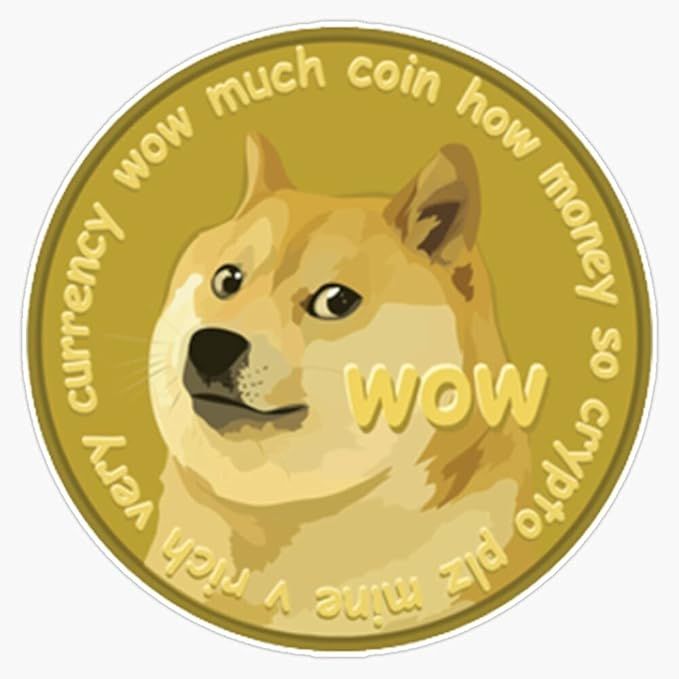 The Dogecoin Sticker Vinyl Bumper Sticker Decal is a waterproof sticker designed for outdoor use. It measures 5 inches in diameter, making it a versatile size for placing on various surfaces such as car bumpers, laptops, water bottles, and more.