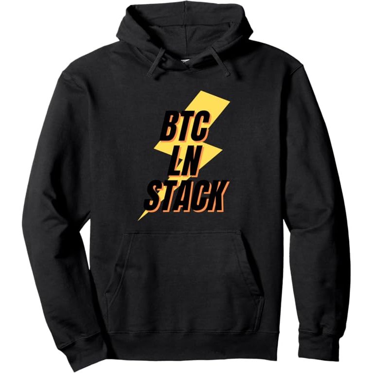 BTC LN Stack Bitcoin Lightning Pullover Hoodie image