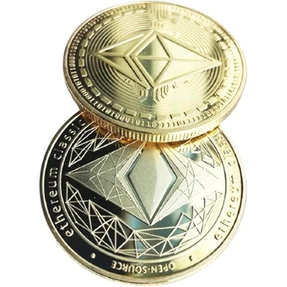 Ethereum Classic gold crypto coin image