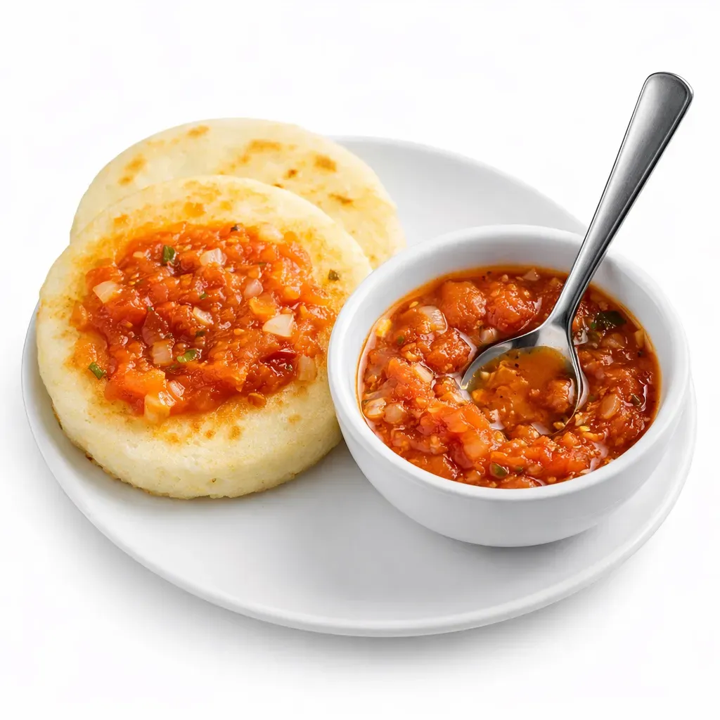 A tomato and onion-based sauce that brings traditional Colombian flavors into your meals, perfect for arepas, beans, stews, or soups.