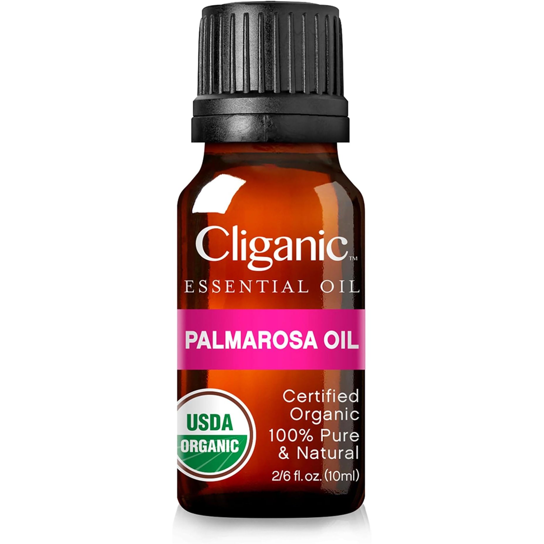 Cliganic USDA Organic Palmarosa Essential Oil is a 100% pure and natural product that is undiluted and non-GMO verified. It is extracted from the leaves of the Palmarosa plant through a steam distillation process, ensuring its high quality and potency.