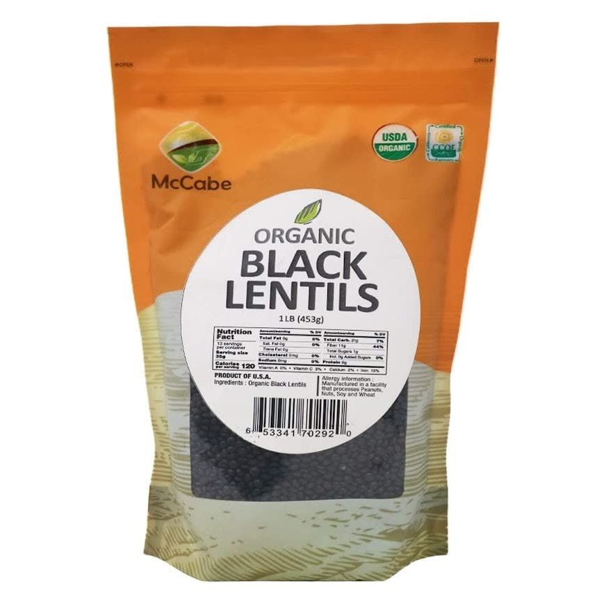 McCabe Organic Black Lentils are a premium quality product, rich in fiber and minerals. These black lentils are USDA and CCOF certified, ensuring they meet the highest organic standards. Grown and produced in the USA, they are a healthy and versatile pantry staple.