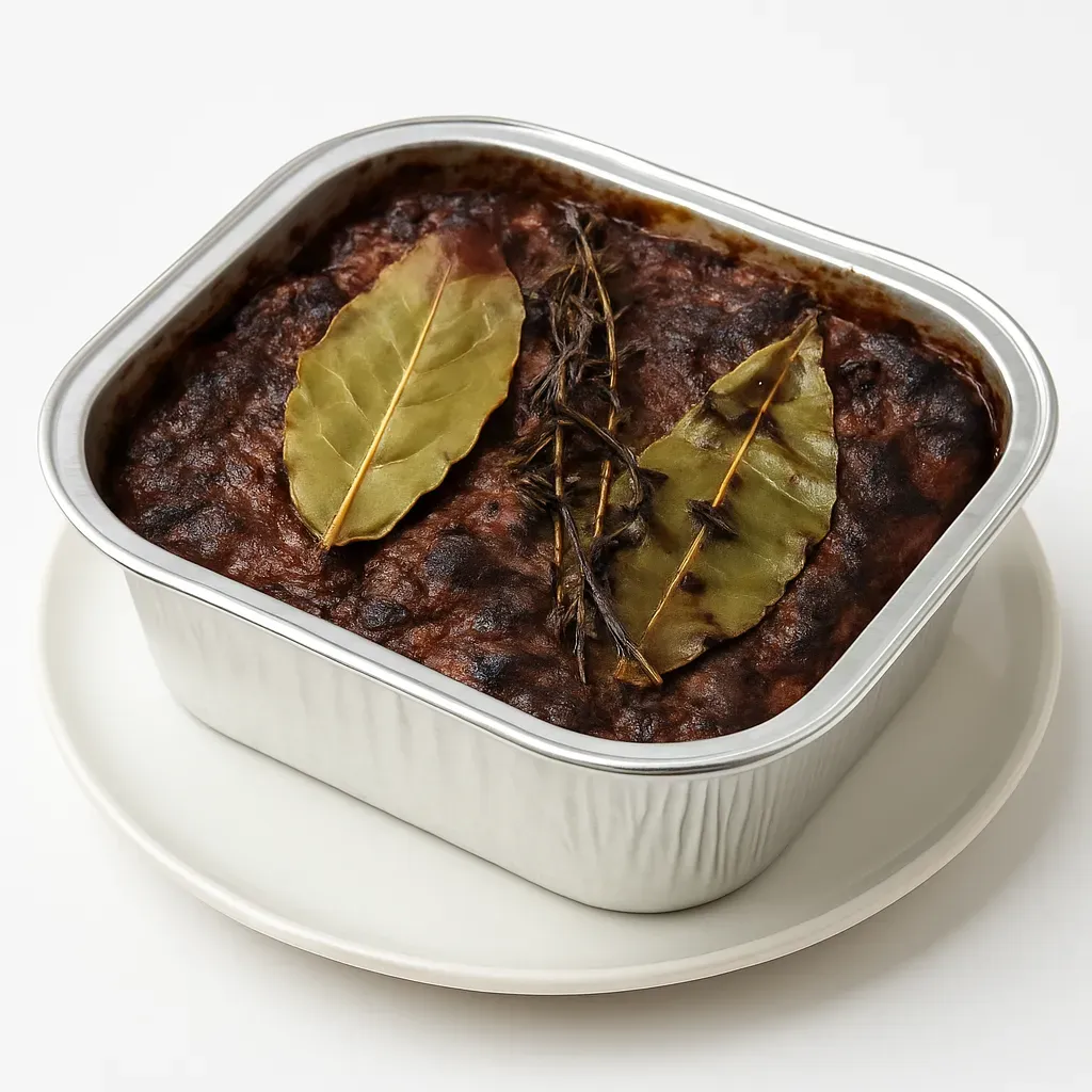 A traditional Danish liver pâté, perfect when spread on rye bread and served with pickled beetroot, capturing the warm, rich flavors of classic Danish cuisine.