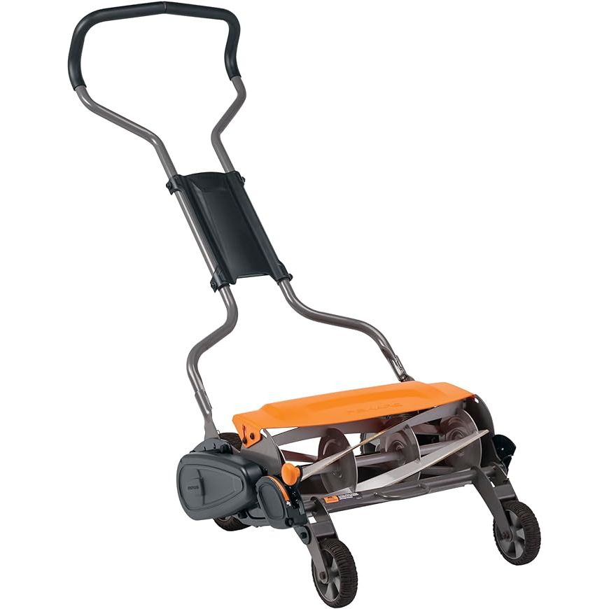 The Fiskars Push Reel Lawn Mower StaySharp Max is a manual grass trimmer that offers a unique eco-friendly cordless option for maintaining your lawn. With an 18-inch cut width, this mower allows for efficient and precise cutting of grass, making it suitable for medium-sized yards.