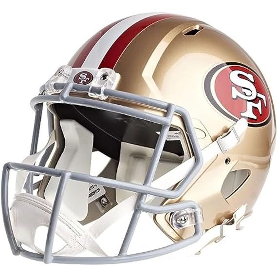 The Riddell NFL Unisex-Adult Riddell Full Size Replica Speed Helmet is a high-quality replica of the helmets worn by professional NFL players. It is designed to look and feel like the real thing, with authentic team colors and logos. The helmet is constructed with a durable polycarbonate shell, just like the helmets used on the field.