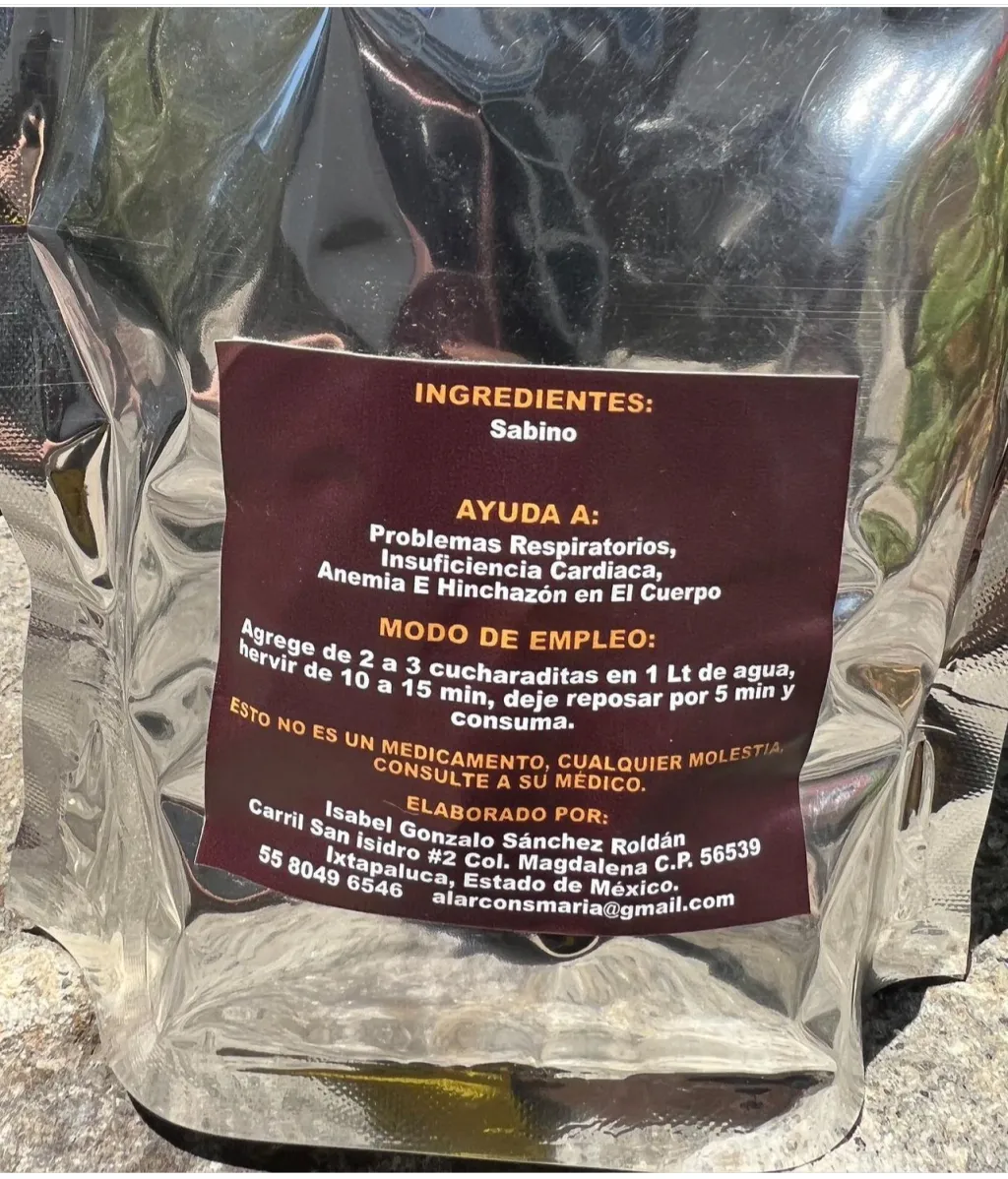 Helps with respiratory problems, heart failure, anemia and swelling in the body
Main ingredient: Sabino