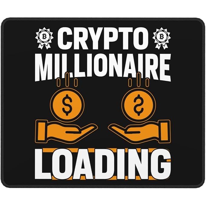 The Crypto Millionaire Loading Bitcoin Mouse Pad is made of high quality polyester, ensuring strong adhesion and durability. Its anti-fading properties and green environmental protection make it a sustainable option for your desktop.