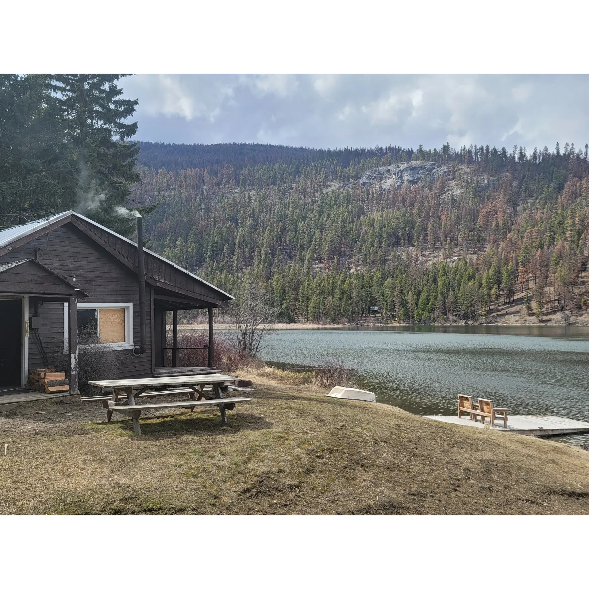 Bonaparte Lake Campground is a serene and popular retreat for nature lovers seeking a tranquil outdoor experience. The vast, well-maintained grounds offer an array of spacious sites, each equipped with a picnic table, fire pit, and designated space for RVs or tents. Select sites even provide the added luxury of lakefront access where visitors can conveniently moor their boats right by their camping spot.

Recreational activities abound, with a dedicated fishing dock for anglers and an additional swim dock for those eager to plunge into the crystal-clear waters. Throughout the campground, water spouts are thoughtfully placed for visitors' convenience. The site boasts a "comfort station" with the welcomed amenities of running water and flushable toilets, in addition to traditional vault toilets, heightening the camping experience with additional hygiene facilities.

For those who enjoy an element of community and service, Bonaparte Lake Campground is situated adjacent to the charming Bonaparte Resort, whose small store supplies basic necessities and whose restaurant offers a delightful taste of homestyle cooking, including the famed Saturday night smoked prime rib.

The campground is cherished for its friendly hosts, who are known for their hospitality and for making visitors, especially children, feel at home with special gestures such as distributing Smokey the Bear memorabilia. The presence of loons and their offspring adds a magical touch to the scenery, while the no-wake rule for boats ensures the lake remains a peaceful haven for kayaking and soaking in the natural beauty.

With some sites available on a first-come basis and others reservable, Bonaparte Lake Campground is an oasis where timeless memories are made, wildlife is abundant, and the natural splendor of the surroundings serves as a picturesque backdrop for a perfect camping adventure. It stands out as a top choice for campers who appreciate clean facilities, stunning views, and an overall exceptional outdoor experience. Description by ChatGPT.