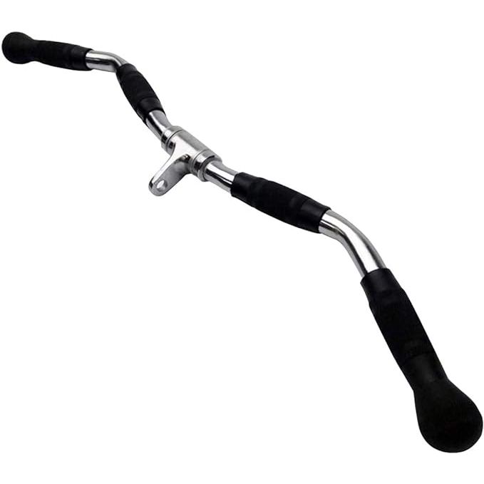 The Lat Bar Cable Machine Attachment is a versatile gym accessory that is used to target the muscles in the back, shoulders, and arms during strength training workouts. With a total length of 30 inches, this bar provides a wide grip handle for a variety of exercises including lat pulldowns, tricep pushdowns, and cable curls.