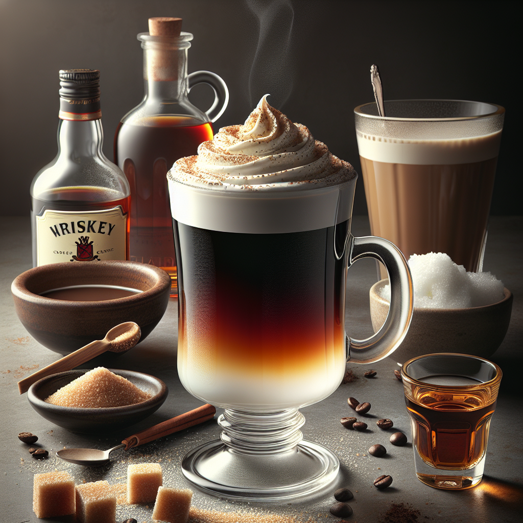 Irish Coffee is a classic cocktail that warms from the inside out, combining the boldness of coffee with the smoothness of Irish whiskey. It is typically served hot, making it an ideal drink for chilly evenings or as a soothing after-dinner beverage.