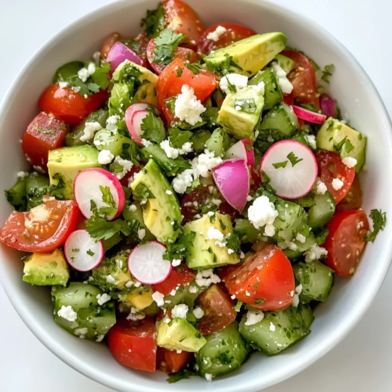 Cactus Salad is a refreshing and healthy dish originating from Mexican cuisine, known for its unique combination of ingredients. It features nopales, which are the flat pads of the prickly pear cactus, cleaned and diced.