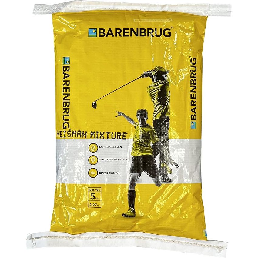 Jacklin Seed by Barenbrug - Heisman Mix is a high-quality grass seed blend consisting of 85% Kentucky Bluegrass and 15% Perennial Ryegrass. This mix is specifically designed to provide a lush, dense, and durable lawn that is perfect for high traffic areas.