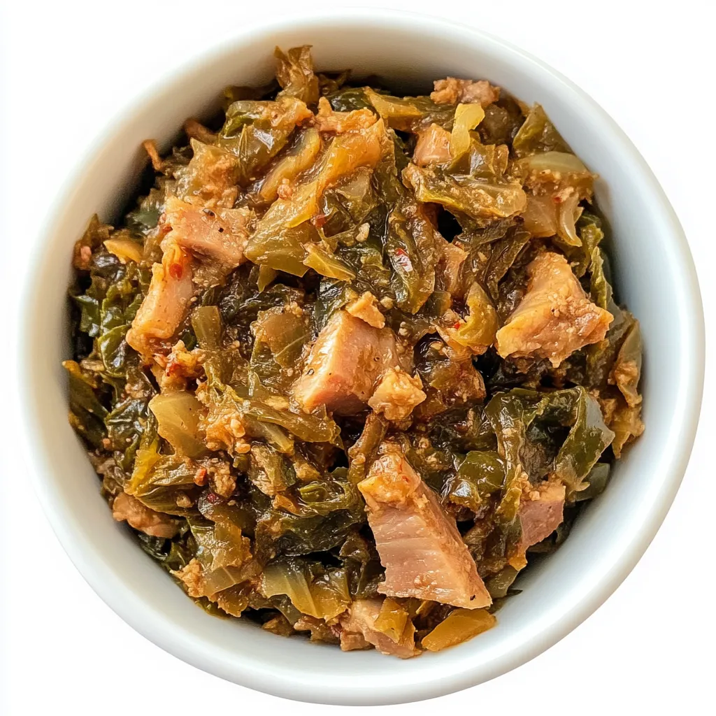 Braised Collard Greens with Ham Hock is a classic Southern dish that offers a flavorful and nutritious side or main course. This recipe involves slow-cooking collard greens with a smoked ham hock, onions, garlic, and a mix of spices including apple cider vinegar, red pepper flakes, and a touch of sugar to balance the bitterness of the greens.