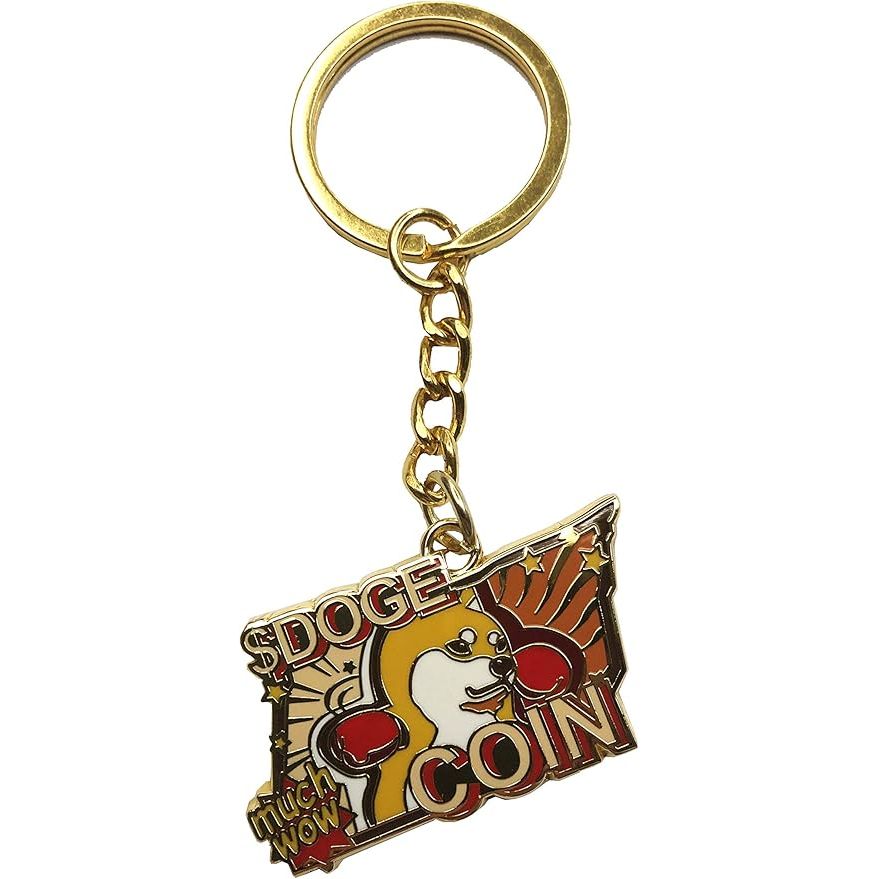 Shiba Inu Dog Doge Keychain Key Ring Dogecoin Much Wow To the Moon, Small image