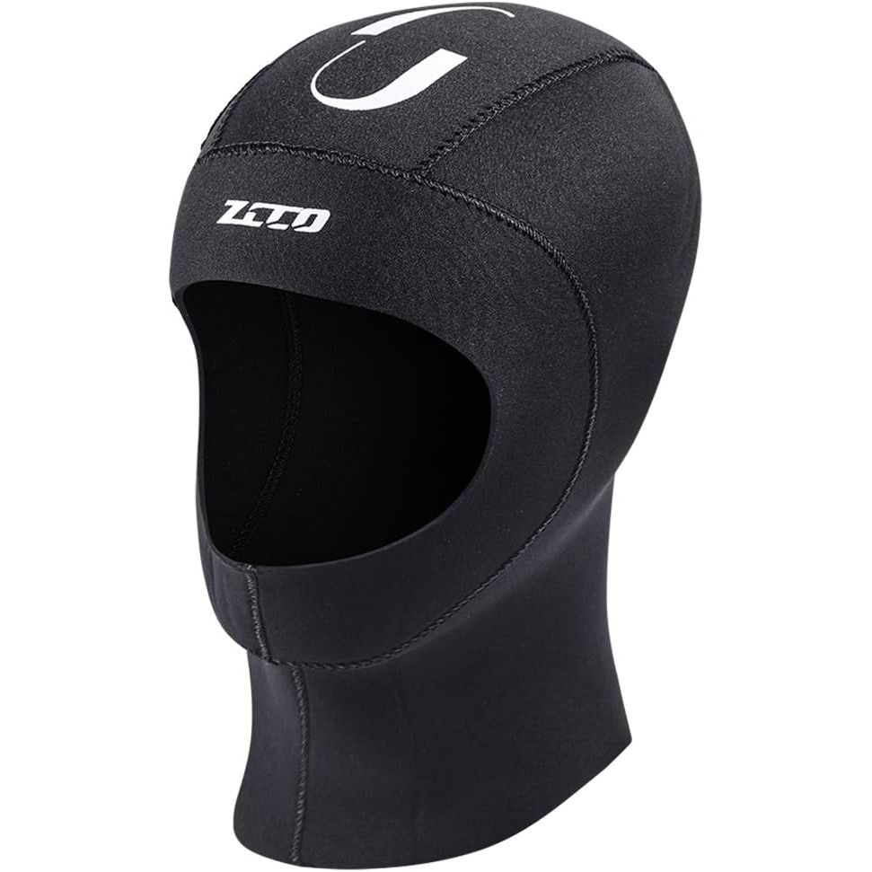 A neoprene wetsuit hood is designed to provide thermal insulation and protection for the head and ears while engaging in water sports such as scuba diving, surfing, kayaking, snorkeling, sailing, and canoeing.