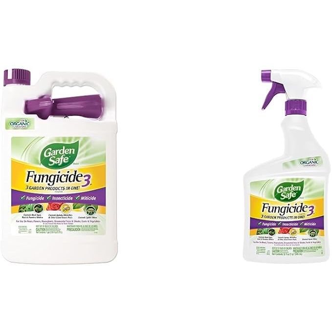 Garden Safe Fungicide3 is a multi-purpose fungicide that can be used to control various diseases on plants, including powdery mildew, black spot, and rust. It is safe to use on vegetables, fruits, flowers, and ornamental plants. The 32 oz.