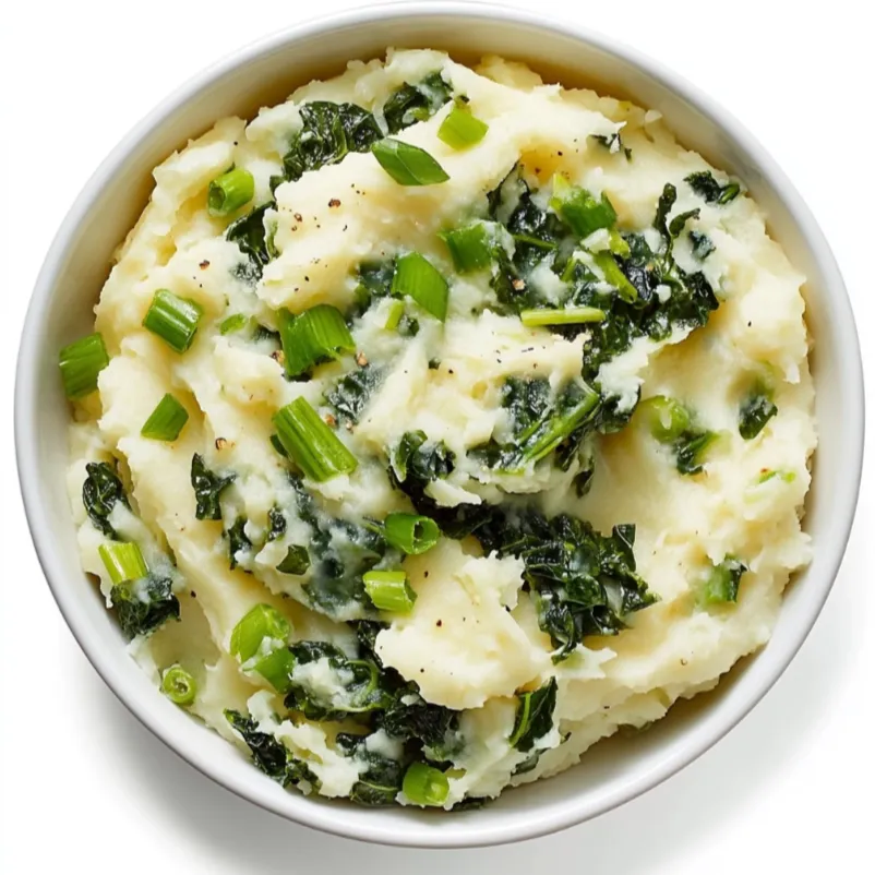 Colcannon is a classic Irish dish that offers comfort food at its best, featuring creamy mashed potatoes intermingled with cooked leafy greens and rich butter. The greens, usually kale or cabbage, are sautéed until just tender and then folded into buttery mashed potatoes along with milk or cream for added richness.