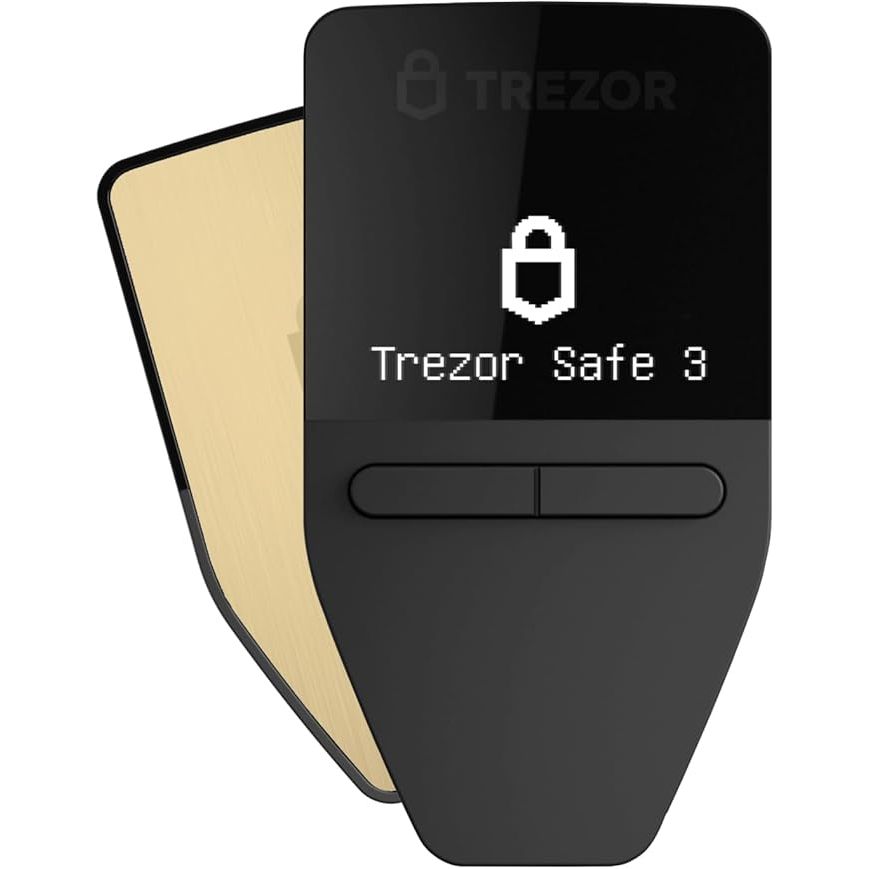 The Trezor Safe 3 is a cryptocurrency hardware wallet designed to securely store and manage digital assets. It features a secure element and passphrase protection to keep your crypto safe from hackers and unauthorized access.