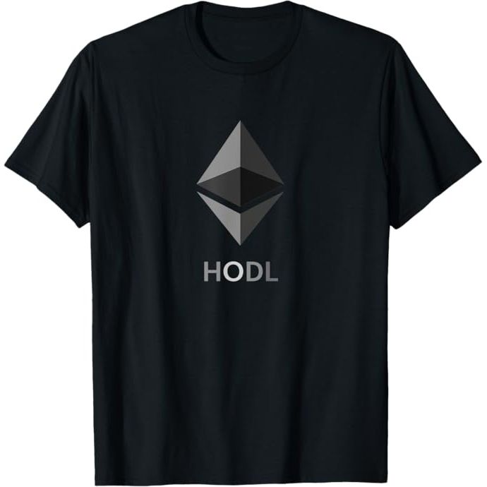 The Ethereum HODL T-Shirt is a unique and stylish piece of clothing designed for fans and supporters of the Ethereum cryptocurrency. The term "HODL" is a popular meme in the crypto community, originally stemming from a misspelled word which has since become synonymous with holding onto cryptocurrency investments for the long term.