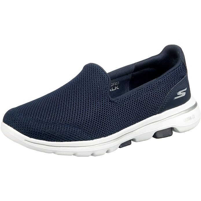 Overall, the Skechers Women's Go Walk 5 is a versatile and comfortable shoe that is suitable for all-day wear. With its lightweight design, responsive cushioning, and breathable materials, this shoe is perfect for walking, running errands, or everyday activities. Whether you're looking for a shoe for leisurely walks or everyday wear, the Go Walk 5 offers a comfortable and stylish option for women on the go. Description by ChatGPT.