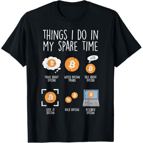 Things I Do Spare Time Bitcoin BTC Crypto Cryptocurrency T-Shirt image