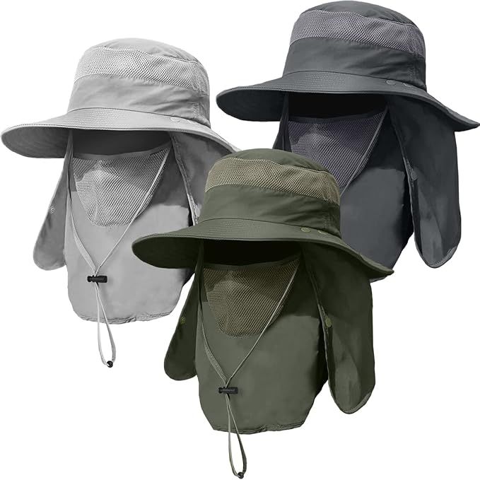 The 3 Pack Mens Outdoor Wide Brim Fishing Hat is a versatile and practical accessory designed for outdoor activities such as hiking and fishing. The hat features a wide brim that provides ample sun protection, with a UPF rating of 50+ to shield the wearer from harmful UV rays.