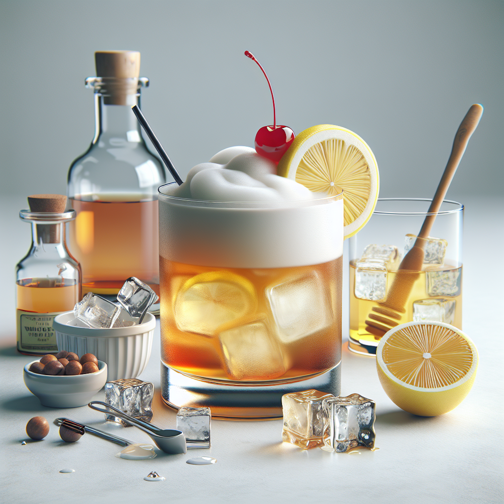 The Classic Whisky Sour is a timeless cocktail that perfectly balances the warmth of whisky with the tartness of lemon, complemented by the sweetness of sugar. It's made by shaking together a quality whisky, freshly-squeezed lemon juice, and simple syrup to create a smooth, refreshing drink with a frothy top when served over ice.