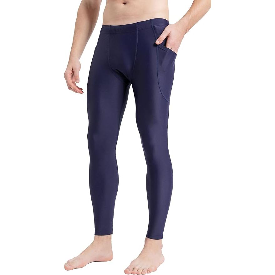 UPF 50+ Men's Surfing Leggings are designed to provide maximum protection from the sun's harmful UV rays while surfing or swimming. These pants are made with high-quality, quick-drying fabric that offers a UPF rating of 50+ to block out 98% of the sun's rays.